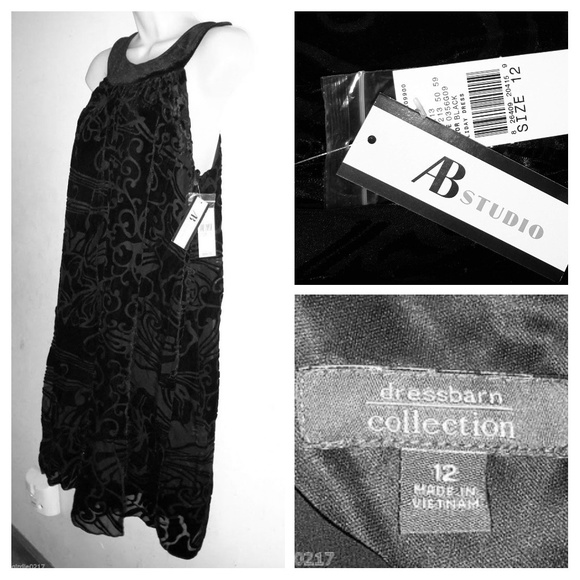 <AB STUDIO> NWT - Holiday Dress, Black - Size 12 - Picture 2 of 4